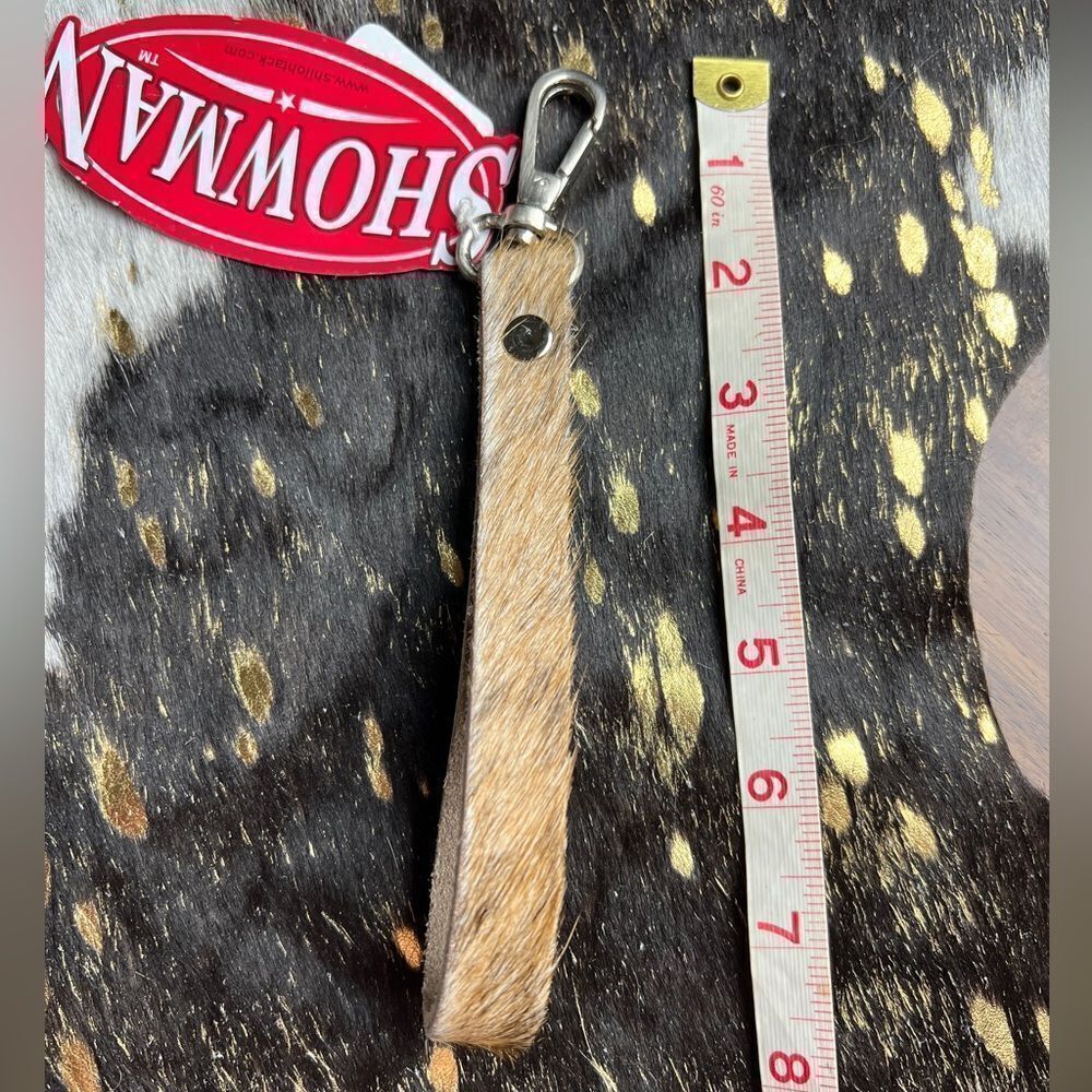 Real Cowhide Keychain Wristlet